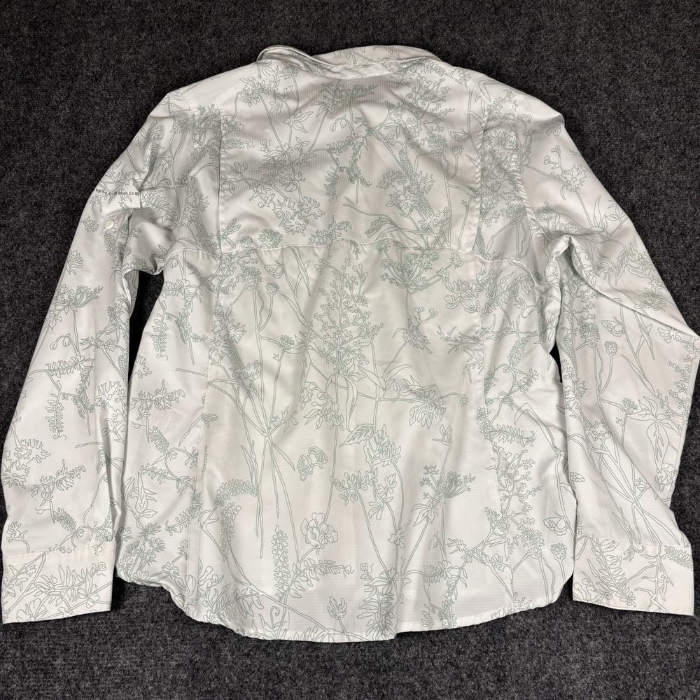 Columbia XL Men's White‎ PatternOmni Shade Long Sleeve Lightweight Soft Casual - Picture 8 of 8